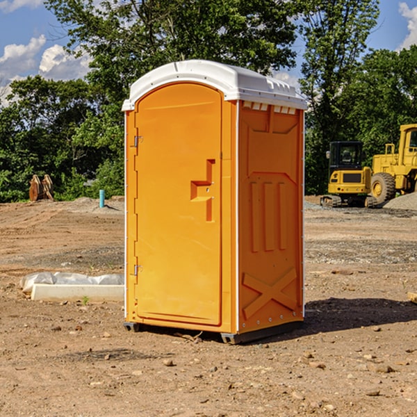 how often are the porta potties cleaned and serviced during a rental period in Coraopolis